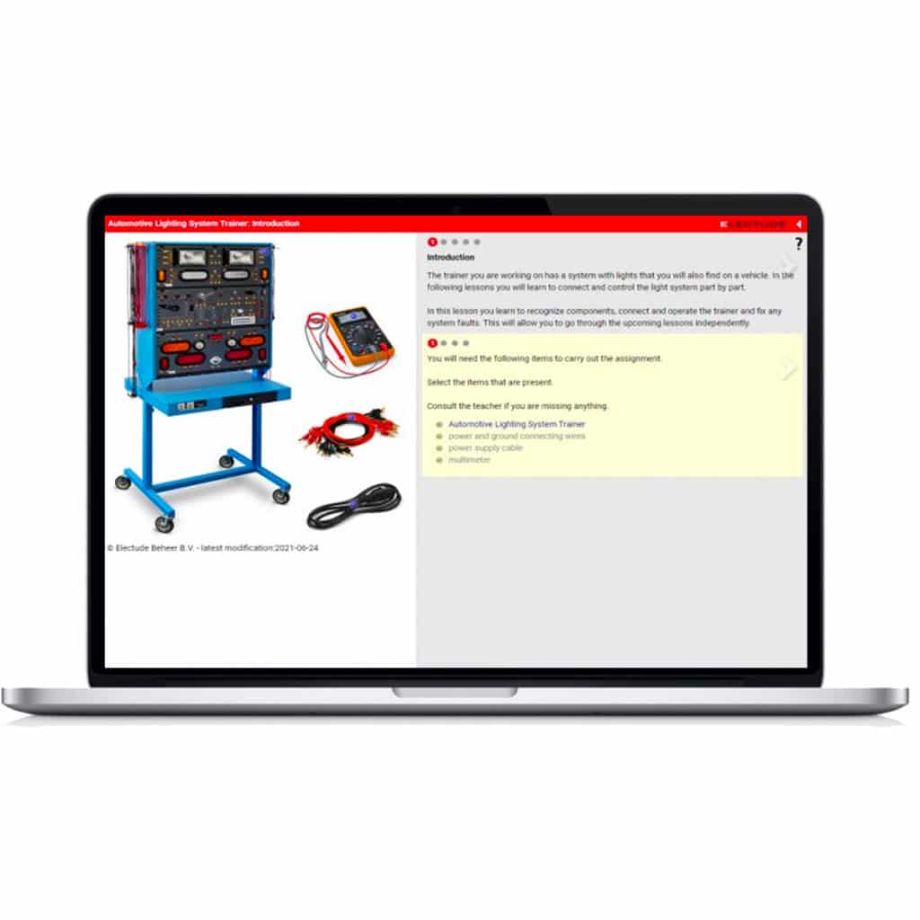ELECTUDE Courseware for Automotive Lighting Trainer Toolkit Technologies